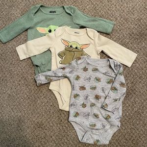 Star Wars long sleeve onesies - set of 3, all 3-6 months